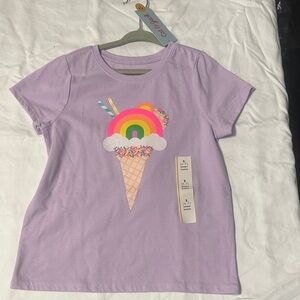 Cat & Jack Lilac Rainbow Ice Cream Tee